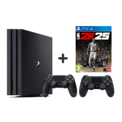 SONY PLAYSTATION 4 PRO SU DVIEM PULTELIAIS + NBA 2K25