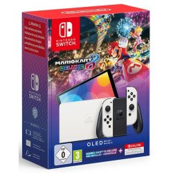 NINTENDO SWITCH OLED WHITE + MARIO KART