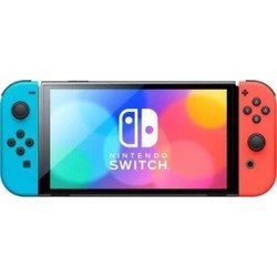 NINTENDO SWITCH V2 NEON RED/ NEON BLUE ŽAIDIMŲ KONSOLĖ, ATRIŠTAS SU ŽAIDIMAIS NAUDOTAS