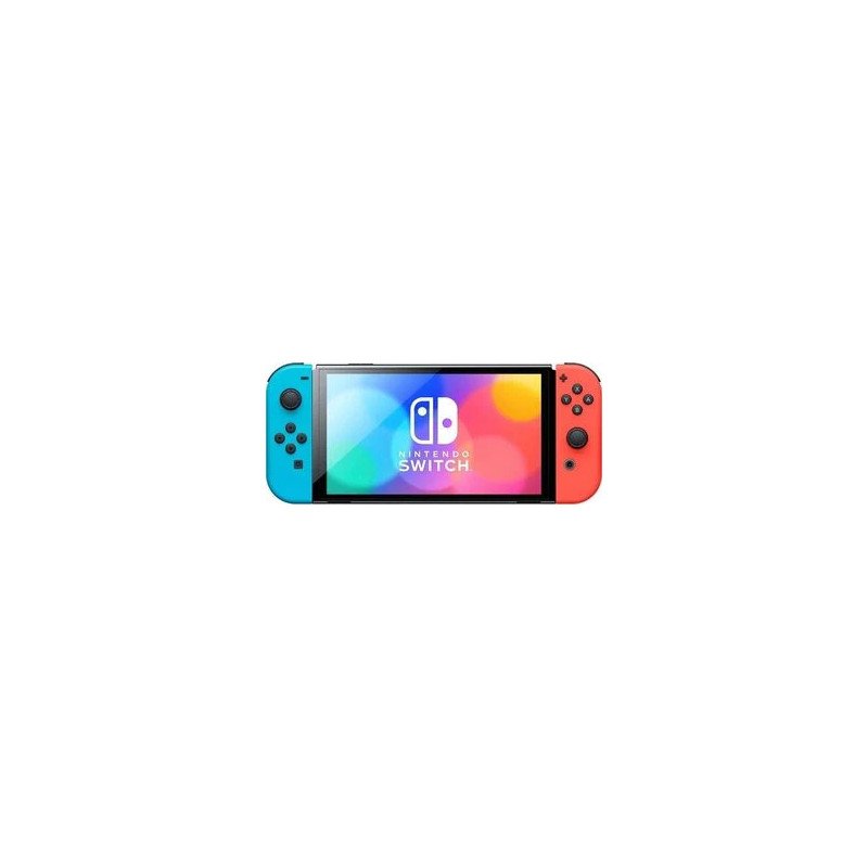 NINTENDO SWITCH V2 NEON RED/ NEON BLUE ŽAIDIMŲ KONSOLĖ, ATRIŠTAS SU ŽAIDIMAIS NAUDOTAS