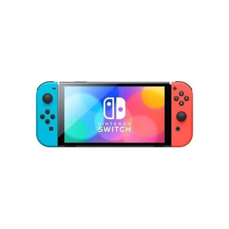 NINTENDO SWITCH V2 NEON RED/ NEON BLUE ŽAIDIMŲ KONSOLĖ, ATRIŠTAS SU ŽAIDIMAIS NAUDOTAS
