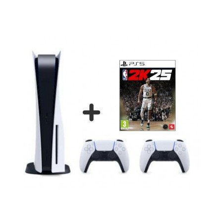 SONY PLAYSTATION 5 DISC 825 GB + NBA 2K25 + PAPILDOMAS PULTELIS