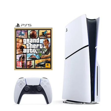 SONY PLAYSTATION 5 SLIM DISC + GTA 5  naudotas