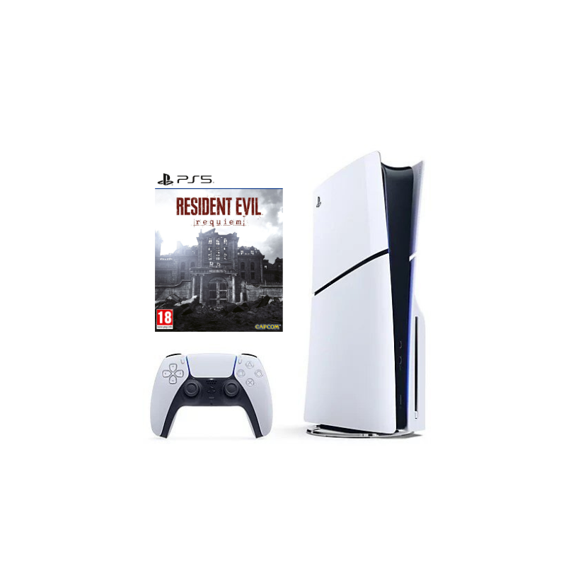 SONY PLAYSTATION 5 SLIM DISC + RESIDENT EVIL REQUIEM naudotas
