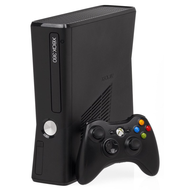 XBOX 360 SLIM ATRIŠTAS, SU ĮRAŠYTAIS ŽAIDIMAIS VIDUJE naudotas