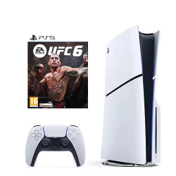 SONY PLAYSTATION 5 SLIM DISC 1TB NAUDOTAS + UFC 6( ATSIĖMIMAS PARDUOTUVĖJE)