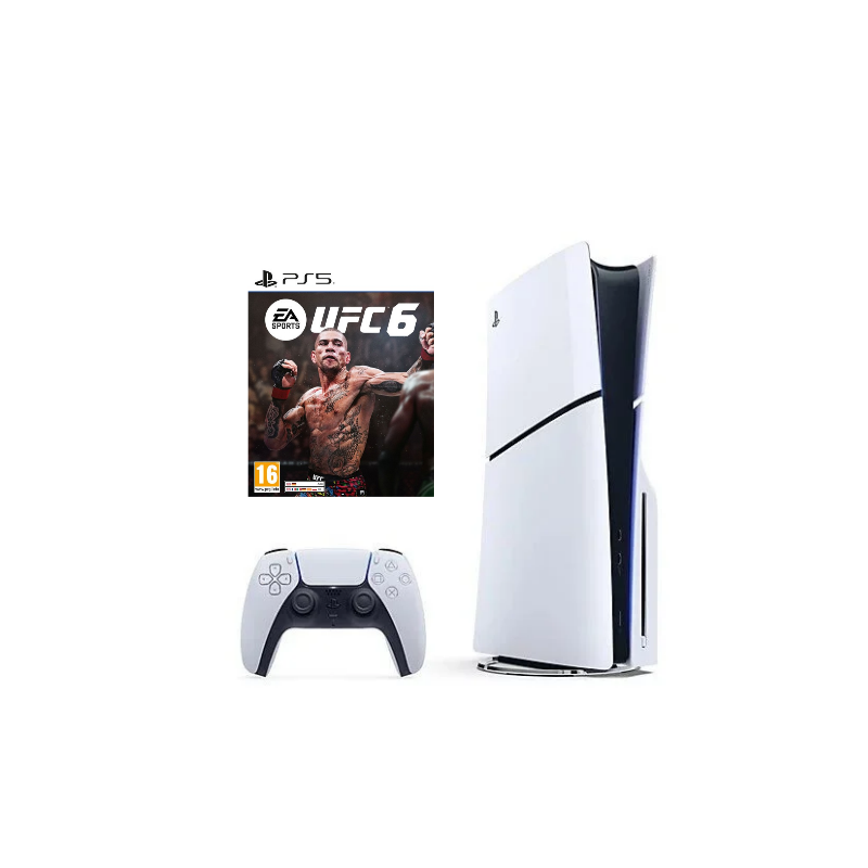 SONY PLAYSTATION 5 SLIM DISC 1TB NAUDOTAS + UFC 6( ATSIĖMIMAS PARDUOTUVĖJE)