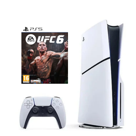 SONY PLAYSTATION 5 SLIM DISC 1TB NAUDOTAS + UFC 6( ATSIĖMIMAS PARDUOTUVĖJE)